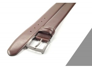 3.5 cm Erkek Hakiki Deri Klasik Kemer Kahverengi