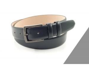 3.5 cm Erkek Hakiki Deri Klasik Kemer Lacivert