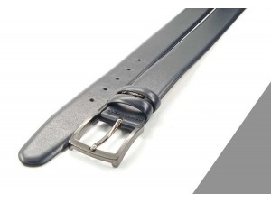 3.5 cm Erkek Hakiki Deri Klasik Kemer Lacivert