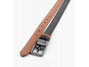 2 cm Kadın Çift Taraflı Klasik Hakiki Deri Kemer Siyah - Taba 2 cm Kadın Çift Taraflı Klasik Hakiki Deri Kemer Siyah - Taba