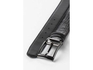3.5 cm Erkek Çift Taraflı Klasik Hakiki Deri Kemer Siyah-Siyah 3.5 cm Erkek Çift Taraflı Klasik Hakiki Deri Kemer Siyah-Siyah