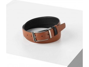 3.5 cm Erkek  Klasik Çift Taraflı  Hakiki Deri Kemer Taba-Siyah 3.5 cm Erkek  Klasik Çift Taraflı  Hakiki Deri Kemer Taba-Siyah