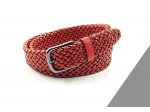 3,5 cm Unisex  El Yapımı Tulum Hasır Örgülü Hakiki Deri Kemer Kırmızı 3,5 cm Unisex  El Yapımı Tulum Hasır Örgülü Hakiki Deri Kemer Kırmızı
