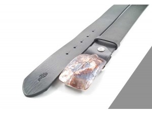 4 cm Özel Tasarım İtalyan Sedef Tokalı Hakiki Deri Spor Kemer Siyah