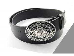 4 cm Unisex Özel Tasarım İtalyan Tokalı Hakiki Deri Spor Kemer Siyah