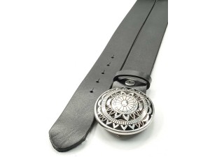 4 cm Unisex Özel Tasarım İtalyan Tokalı Hakiki Deri Spor Kemer Siyah