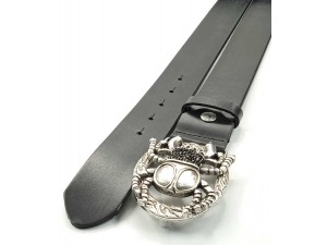 4 cm Unisex Özel Tasarım İtalyan Tokalı Hakiki Deri Spor Kemer Siyah