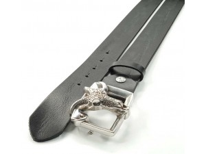 4 cm Unisex Özel Tasarım İtalyan Tokalı Hakiki Deri Spor Kemer Siyah