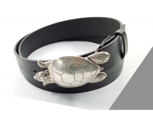 4 cm Unisex Özel Tasarım İtalyan Tokalı Hakiki Deri Spor Kemer Siyah