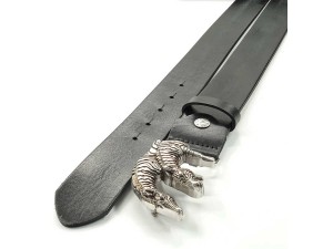 4 cm Unisex Özel Tasarım İtalyan Tokalı Hakiki Deri Spor Kemer Siyah