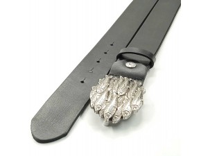 4 cm Unisex Özel Tasarım İtalyan Tokalı Hakiki Deri Spor Kemer Siyah