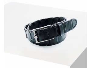 3.5 cm Unisex El Yapımı Örgülü Deri Spor Kemer Siyah