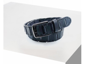 4 cm Unisex El Yapımı Örgülü Deri Spor Kemer Lacivert