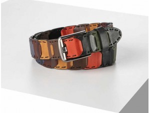 4 cm Unisex El Yapımı Örgülü Hakiki Deri Spor Kemer Mix