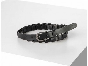 2 cm Kadın El Yapımı Örgülü Hakiki Deri Kemer Siyah 2 cm Kadın El Yapımı Örgülü Hakiki Deri Kemer Siyah