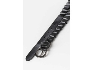 2 cm Kadın El Yapımı Örgülü Hakiki Deri Kemer Siyah 2 cm Kadın El Yapımı Örgülü Hakiki Deri Kemer Siyah