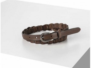 2 cm Kadın El Yapımı Örgülü Hakiki Deri Kemer Kahverengi 2 cm Kadın El Yapımı Örgülü Hakiki Deri Kemer Kahverengi