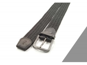 3,5 cm Erkek Elastik Dokuma Kemer Siyah