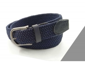 3,5 cm Erkek Elastik Dokuma Kemer Lacivert