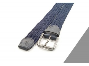 3,5 cm Erkek Elastik Dokuma Kemer Lacivert