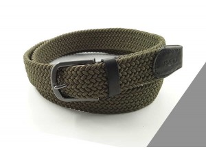 3,5 cm Erkek Elastik Dokuma Kemer Haki