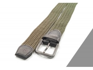 3,5 cm Erkek Elastik Dokuma Kemer Haki