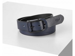 4 cm Erkek Antik  El Yapımı Hakiki Deri Spor Kemer Lacivert