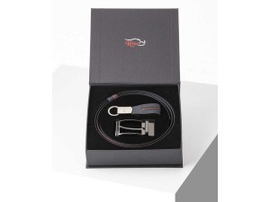 Erkek Kemer Anahtarlık Seti Lacivert Bordo Erkek Kemer Anahtarlık Seti Lacivert Bordo